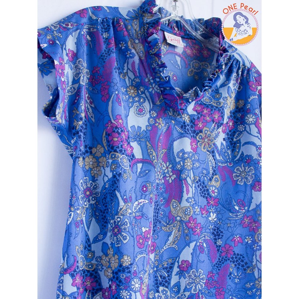 60s Mod Blouse 60s Paisley Blouse Shirt Graff View 2